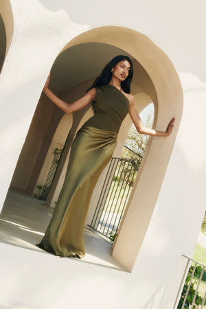 Satin-Look Maxi Dress – Agata - Bellux