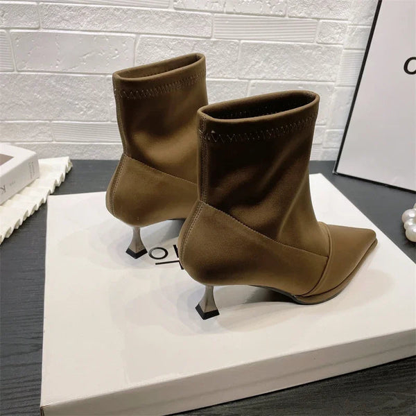 Satin Slip-On Boots – Lesli - Bellux