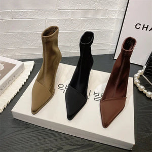 Satin Slip-On Boots – Lesli - Bellux