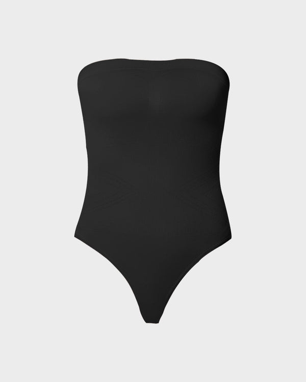 Seamless Strapless Shaping Bodysuit – SculptPro - Black - Bellux