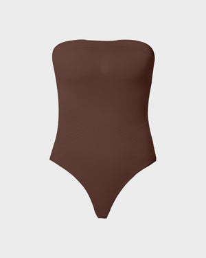 Seamless Strapless Shaping Bodysuit – SculptPro - Brown - Bellux