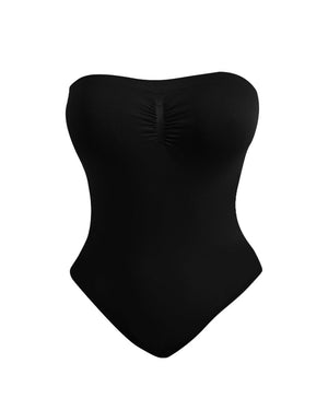 Seamless Tummy-Control Bodysuit – SculptPro - Black - Bellux