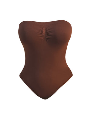 Seamless Tummy-Control Bodysuit – SculptPro - Brown - Bellux