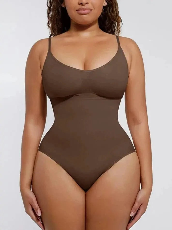 Seamless Tummy-Control Brief Bodysuit – ToneForm - Brown - Bellux