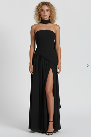 Shaping Asymmetric Dress – Harriet - Black - Bellux