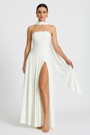 Shaping Asymmetric Dress – Harriet - White - Bellux