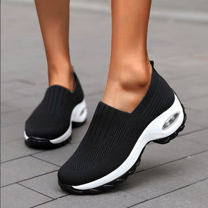 Slip-On Trainers Orthopaedic Insole Lightweight – Juniper - Black - Bellux