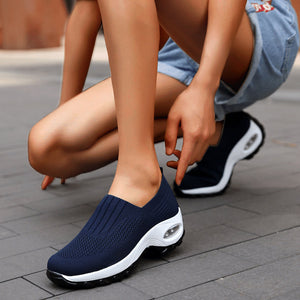 Slip-On Trainers Orthopaedic Insole Lightweight – Juniper - Blue - Bellux