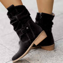 Slouchy Ankle Boots All-Day Comfort Premium Suede – Laurel - Black - Bellux