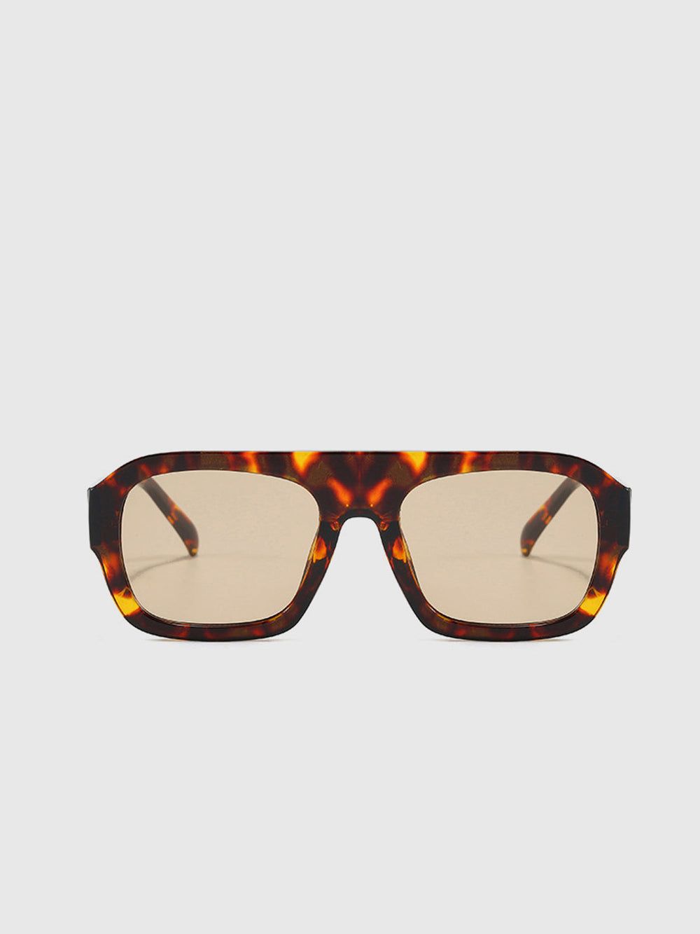Square Sunglasses Oversized Tortoiseshell UV400 – Sylvie - Leopard - Bellux