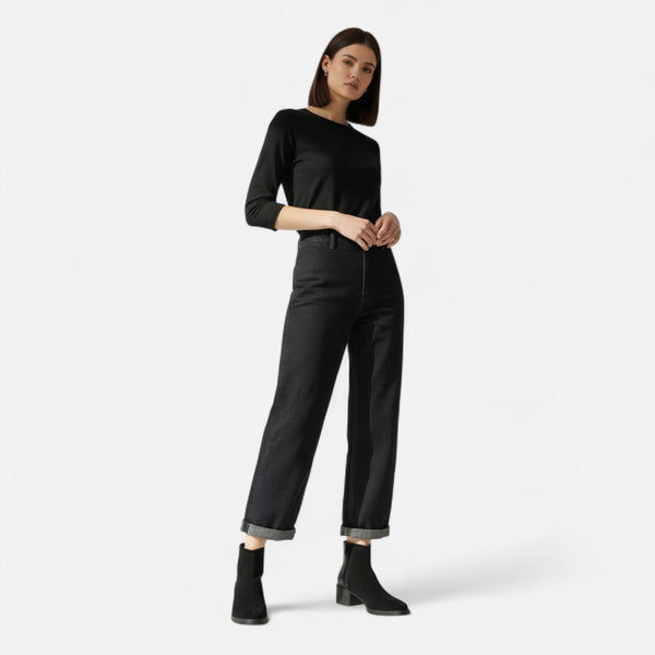 Square-Toe Ankle Boots Plush-Lined Cow Suede – Amelie - Bellux