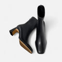 Square-Toe Ankle Boots – Warm Cotton-Lined – Celia - Black - Bellux