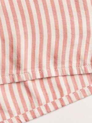 Striped Collared Pyjama Set - Button-Front - Juno - Bellux