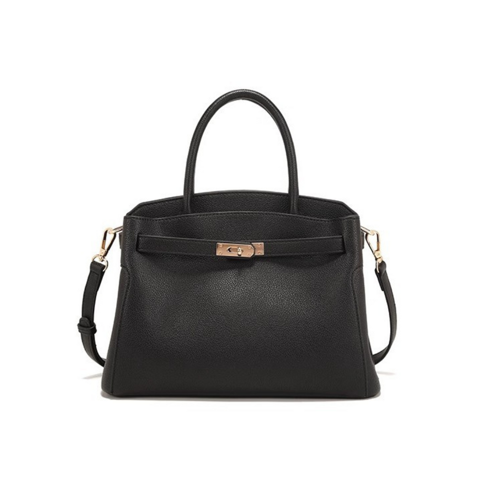 Structured Crossbody Bag Convertible Top-Handle – Brielle - Black - Bellux