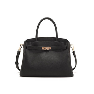 Structured Crossbody Bag Convertible Top-Handle – Brielle - Black - Bellux