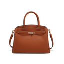 Structured Crossbody Bag Convertible Top-Handle – Brielle - Brown - Bellux