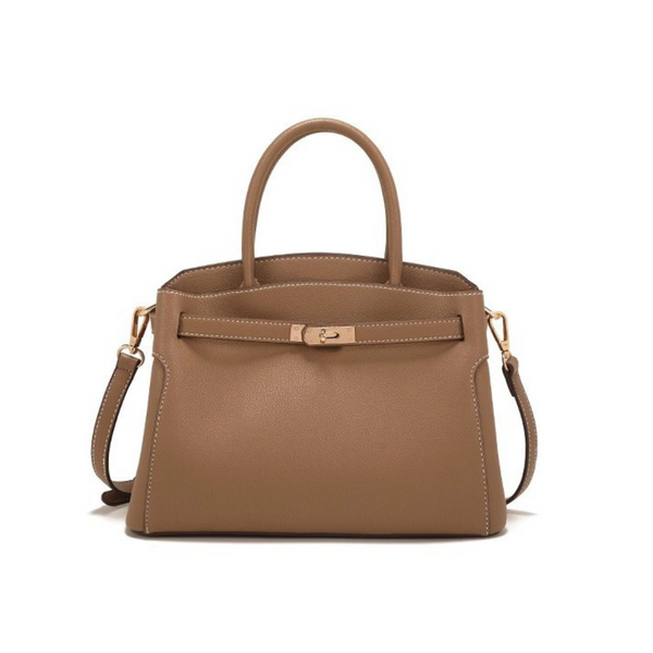 Structured Crossbody Bag Convertible Top-Handle – Brielle - Khaki - Bellux