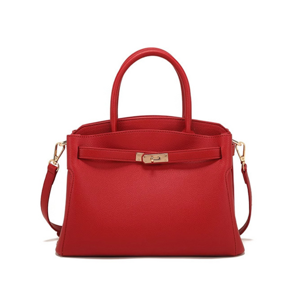 Structured Crossbody Bag Convertible Top-Handle – Brielle - Red - Bellux