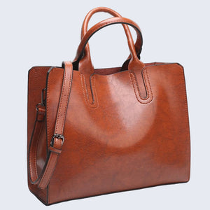 Structured Top-Handle Tote Vegan Leather – Lydia - Bellux