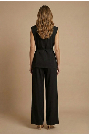 Tailored Two-Piece Set – Structured Top & Wide Leg – Etta - Bellux