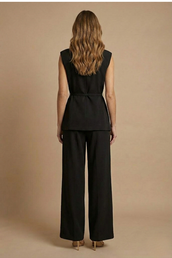 Tailored Two-Piece Set – Structured Top & Wide Leg – Etta - Bellux