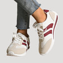 Trainers Cushioned Breathable Mesh – Tamsin - Wine Red - Bellux