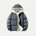 Unisex Puffer Parka Hooded Insulated – Sloane - Grey - Bellux