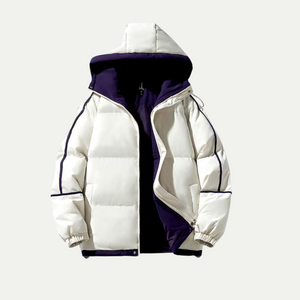 Unisex Puffer Parka Hooded Insulated – Sloane - White - Bellux