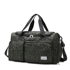 Weekender Bag Spacious Organised Water-Resistant Oxford – Nell - Army green - Bellux