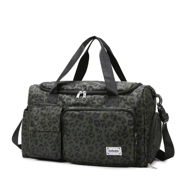 Weekender Bag Spacious Organised Water-Resistant Oxford – Nell - Army green - Bellux