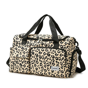 Weekender Bag Spacious Organised Water-Resistant Oxford – Nell - Beige - Bellux