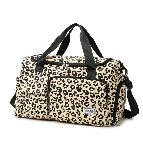 Weekender Bag Spacious Organised Water-Resistant Oxford – Nell - Beige - Bellux