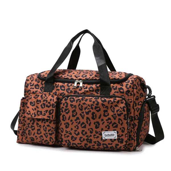 Weekender Bag Spacious Organised Water-Resistant Oxford – Nell - Brown - Bellux