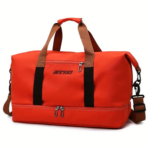 Weekender Duffle With Shoe & Laundry Compartment - Hartley - Red - Bellux