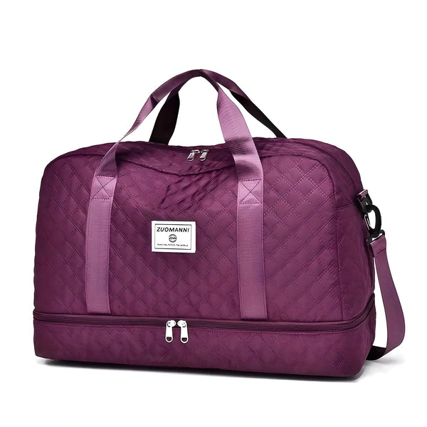 Weekender Holdall Shoe Pocket Water-Resistant – Meredith - Dark Purple - Bellux