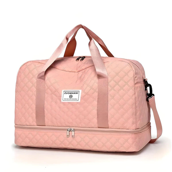 Weekender Holdall Shoe Pocket Water-Resistant – Meredith - Pink - Bellux