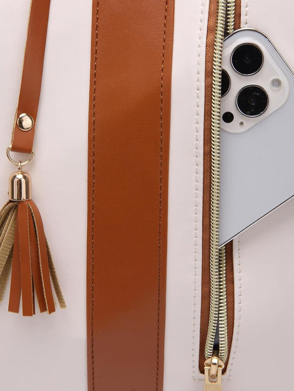 Weekender Holdall Structured with Tassel – Tamsin - Bellux