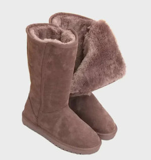 Winter Boots Waterproof Non-Slip Sheepskin-Lined – Astrid - Brown - Bellux